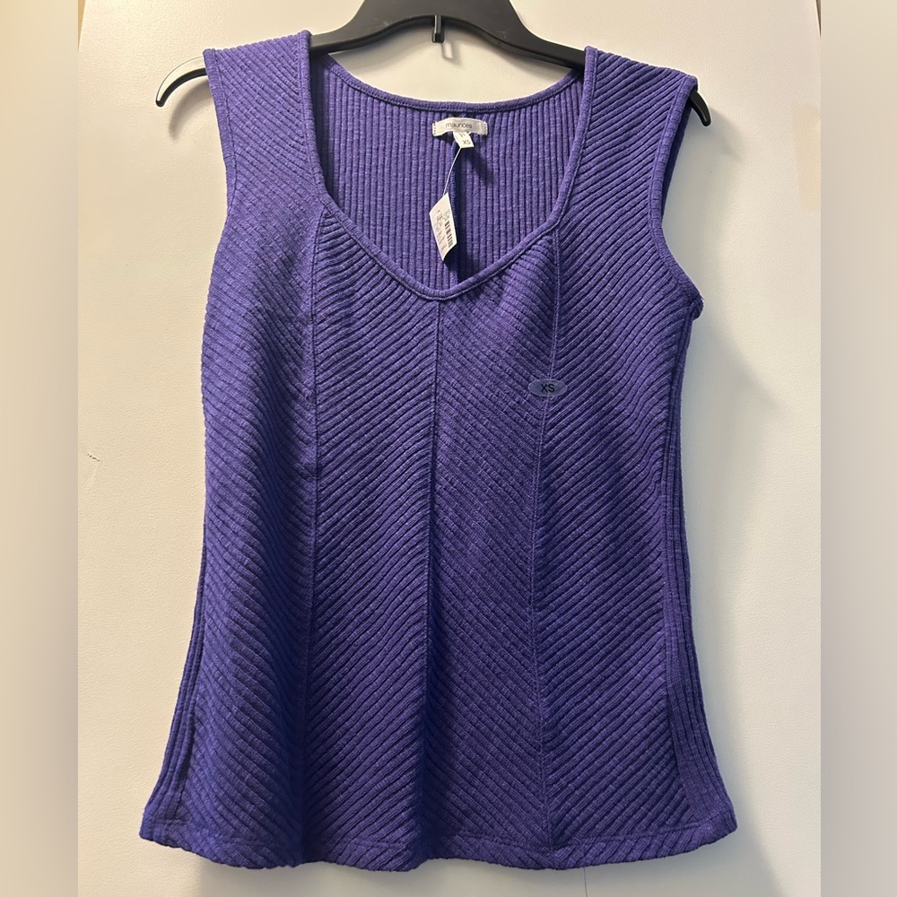 NWT Maurices Deep Purple Ribbed Tank Top size S